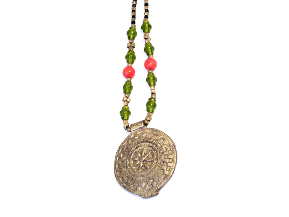 Beaded Neckpiece Dokra Pendant