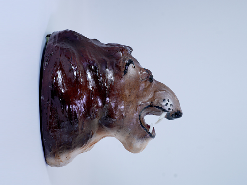 Indore Leather Toy Tiger Head