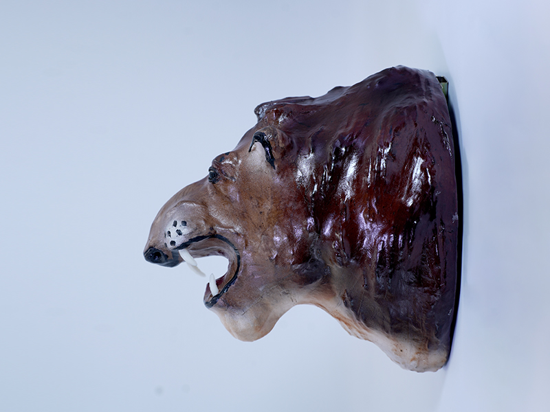 Indore Leather Toy Tiger Head