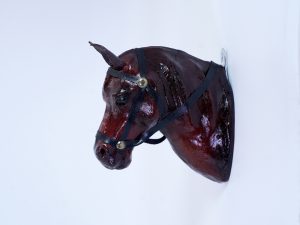 Indore Leather Toy Small Head Horse hanging-Set of Two