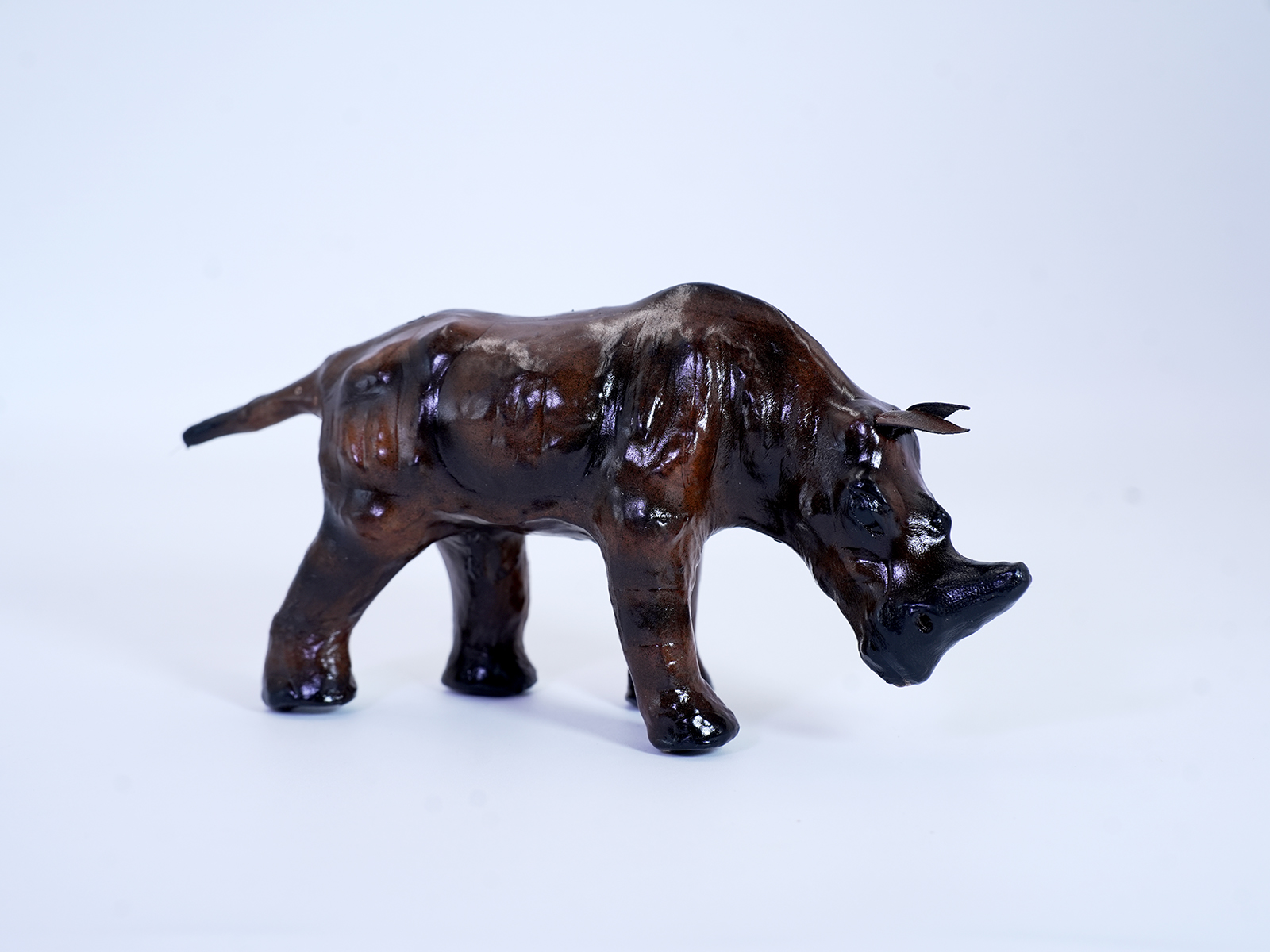 Indore Leather Toy Rhino-Set of Two