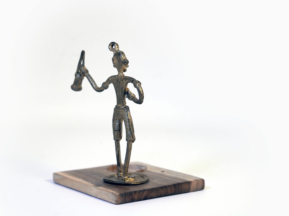 Dokra Man Figure Candle Stand