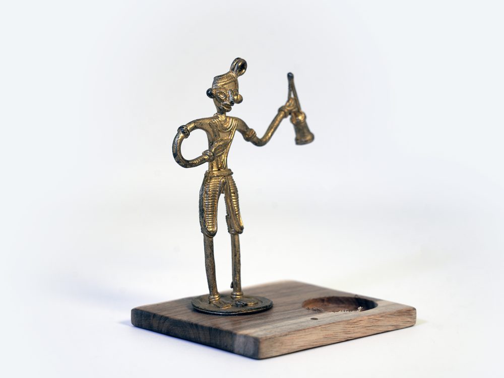 Dokra Man Figure Candle Stand