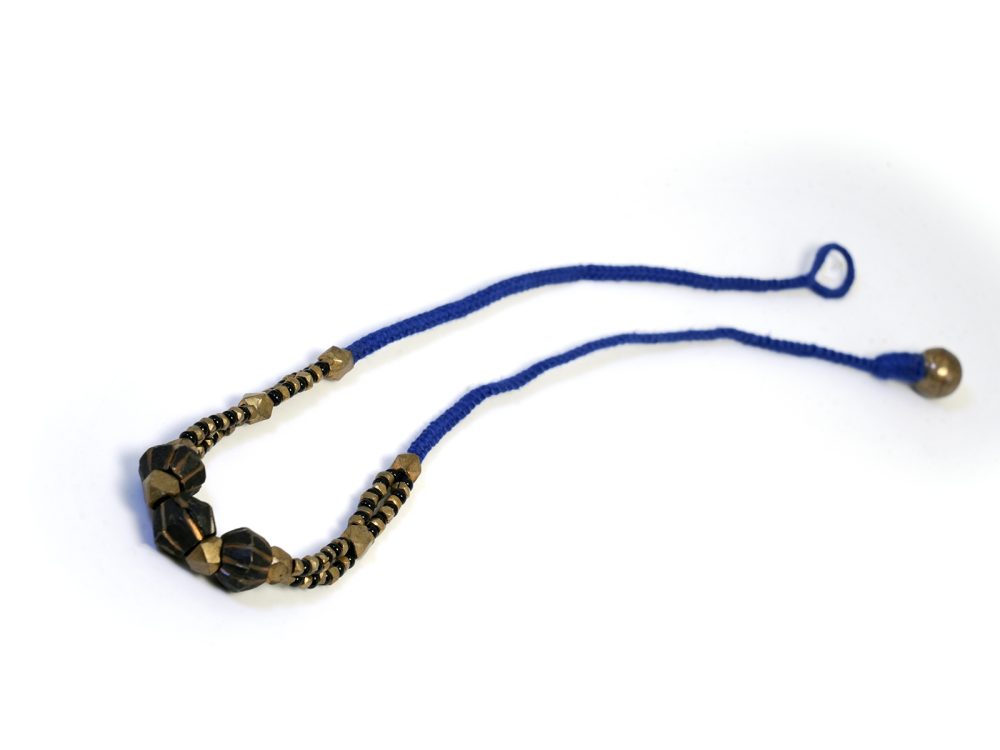 Dokra in Blue Braided Thread