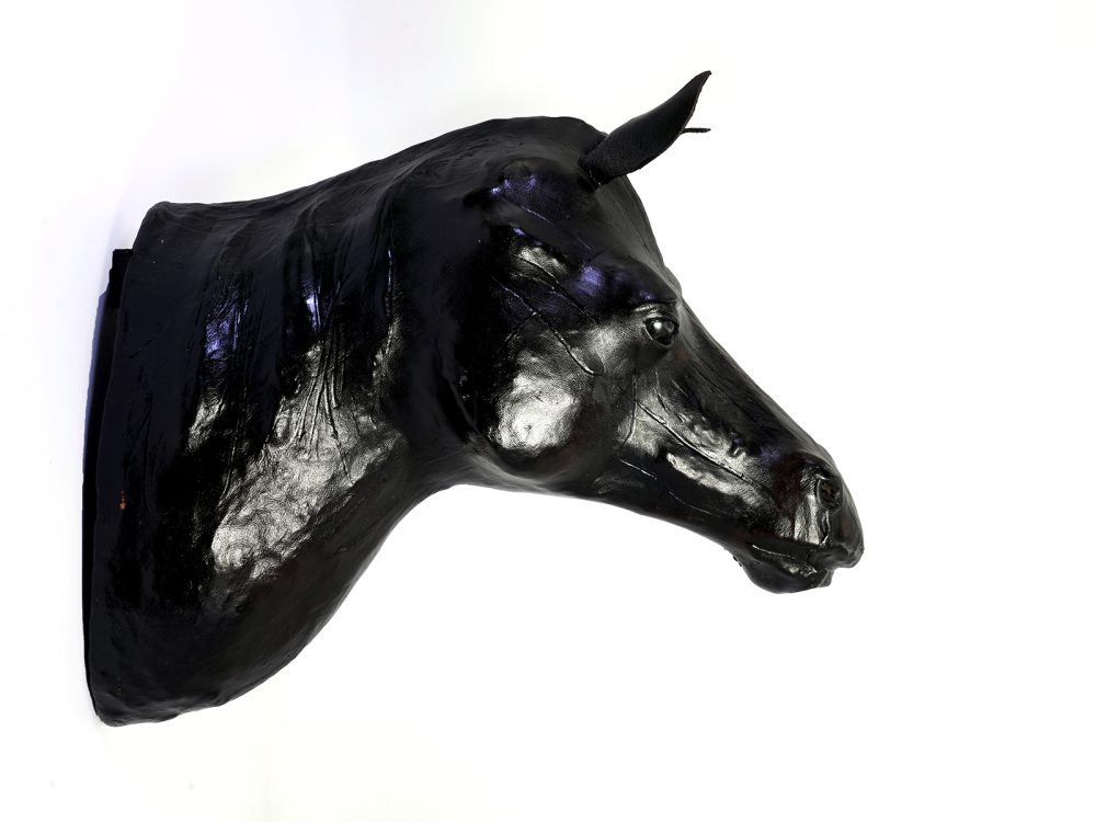 Indore leather toy horse head