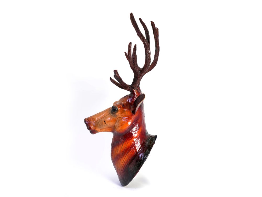 Indore leather toy stag head