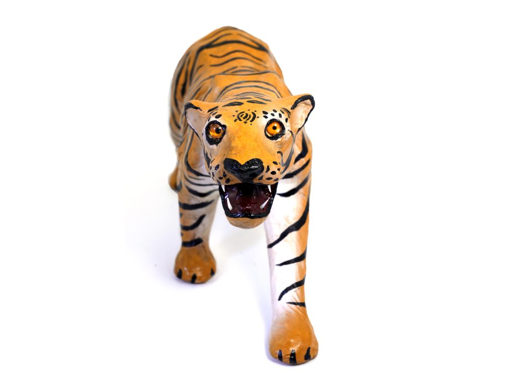 Indore leather toy tiger 12 Inch