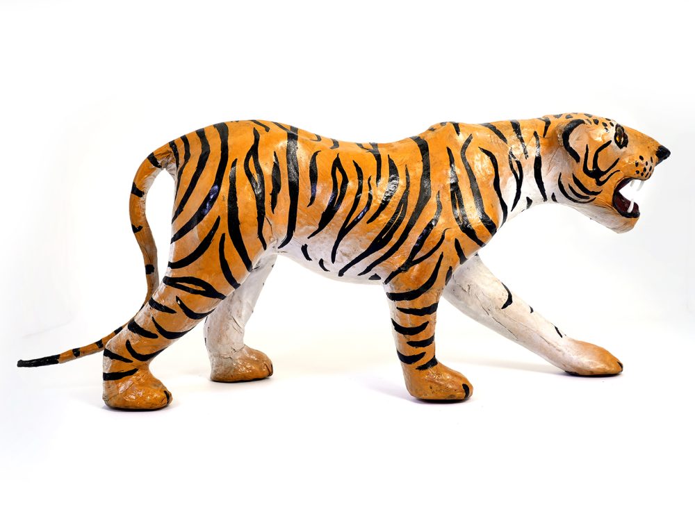 Indore leather toy tiger 12 Inch