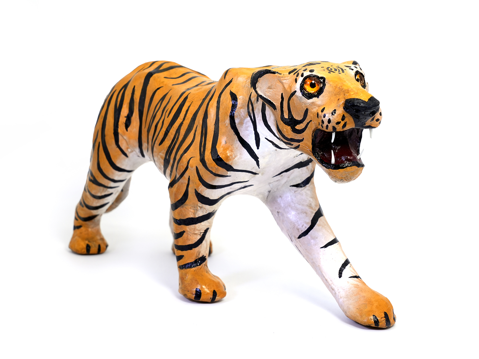 Indore leather toy tiger 12 Inch