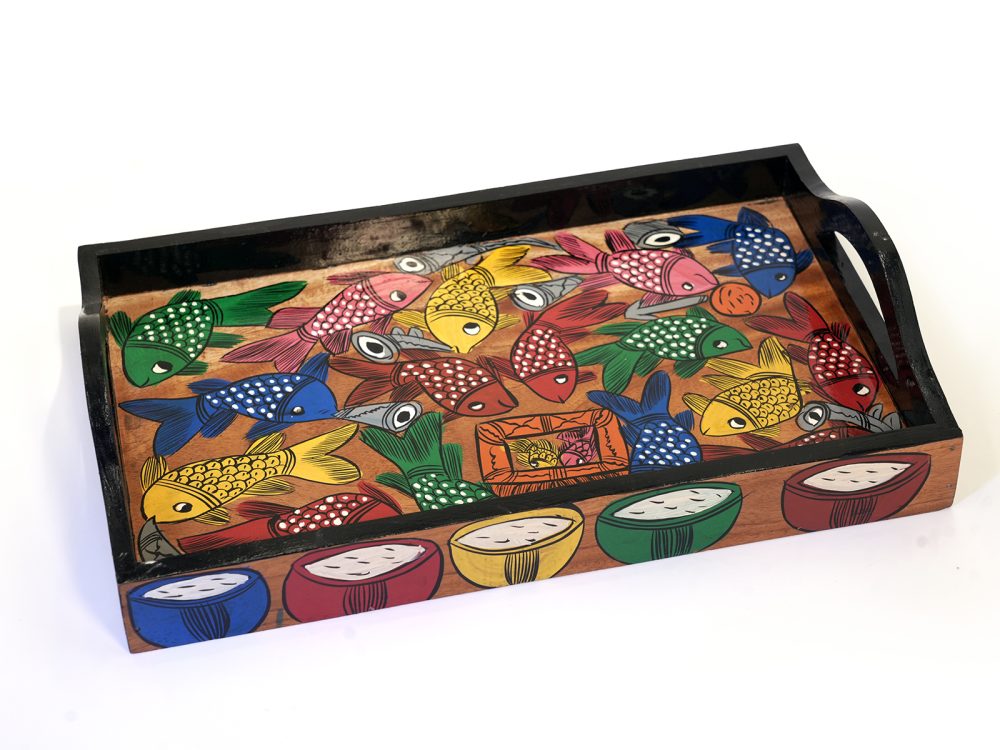 Pattachitra Wooden Tray - Big