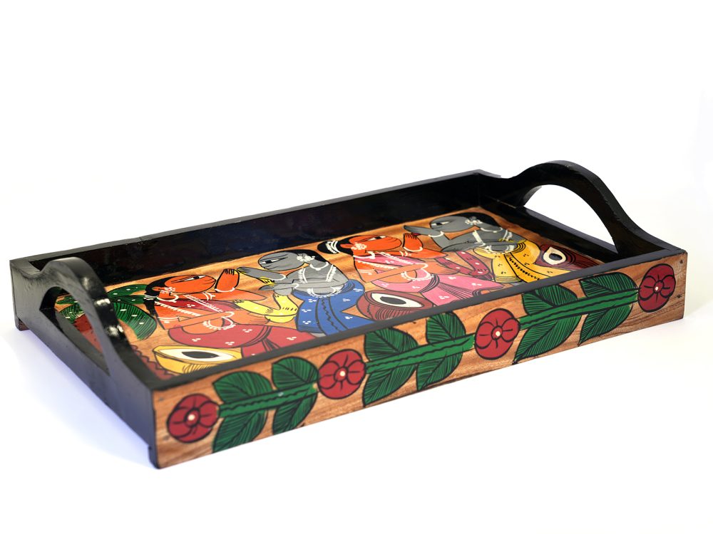 Pattachitra Wooden Tray - Big