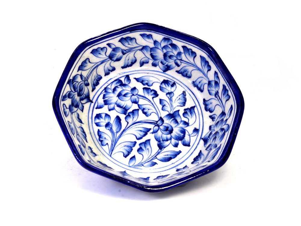 Rajasthan Blue Pottery Bowl 8"