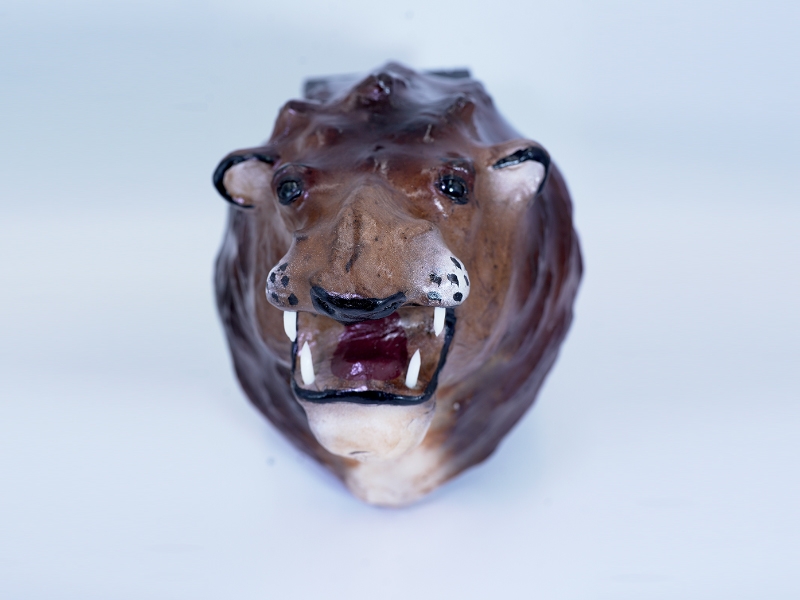 Indore Leather Toy Tiger Head