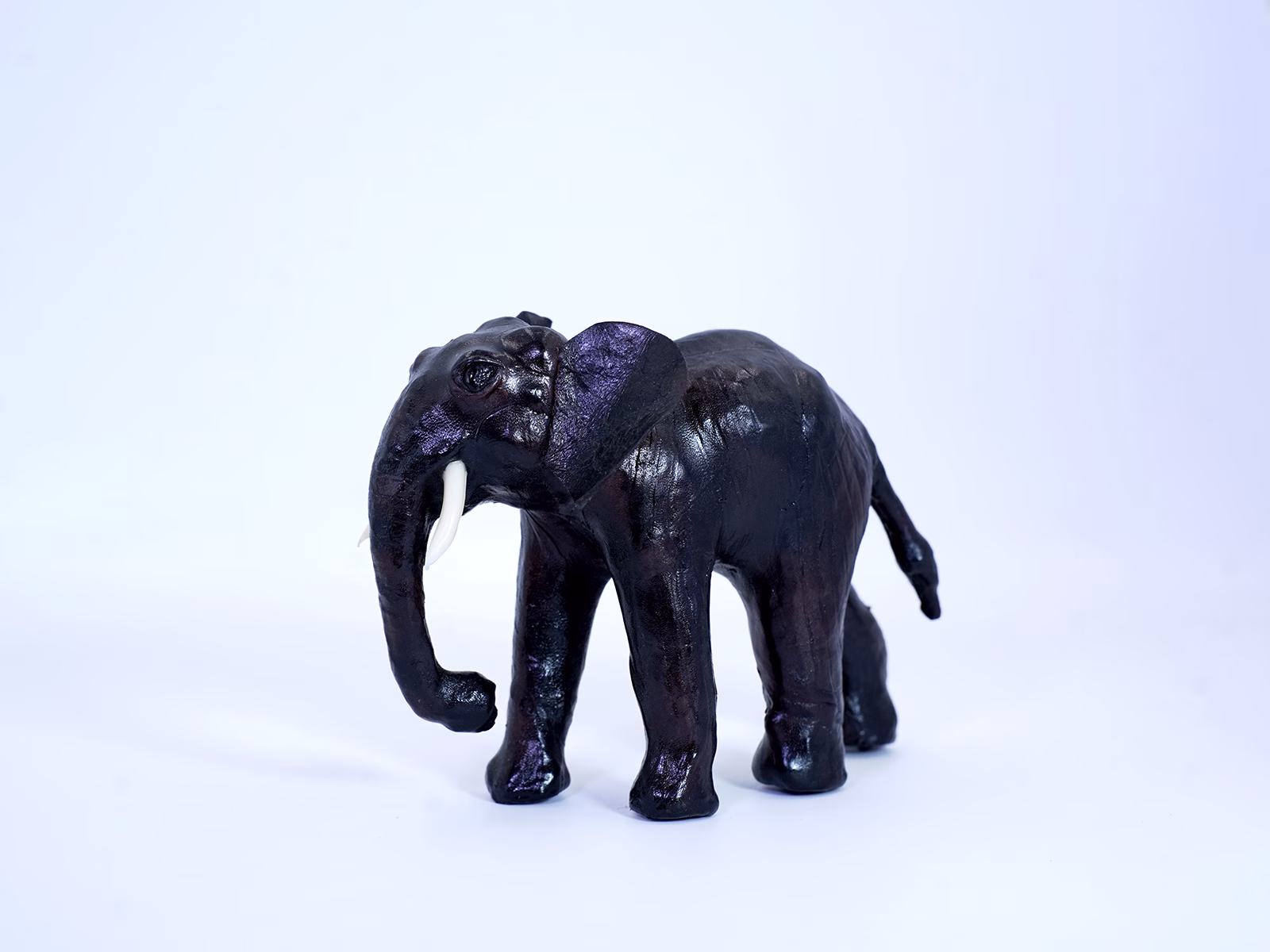 Indore Leather Toy Elephant 6 Inch-set of Two